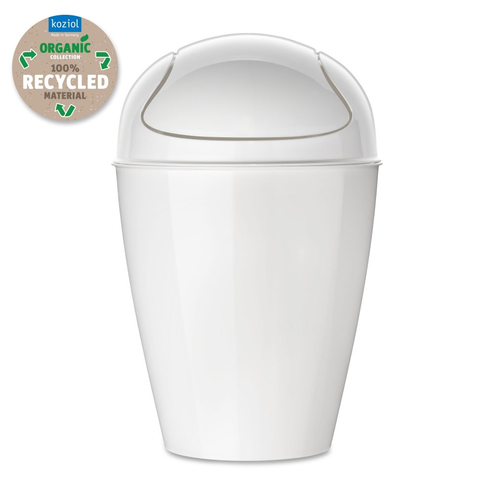 DEL M Swing-Top Wastebasket 12l recycled white