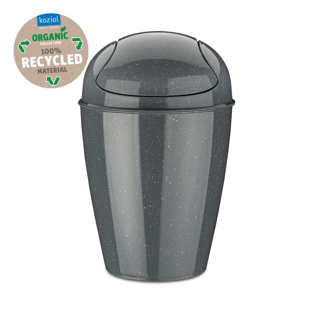 DEL S Swing-Top Wastebasket 5l RECYCLED NATURE GREY