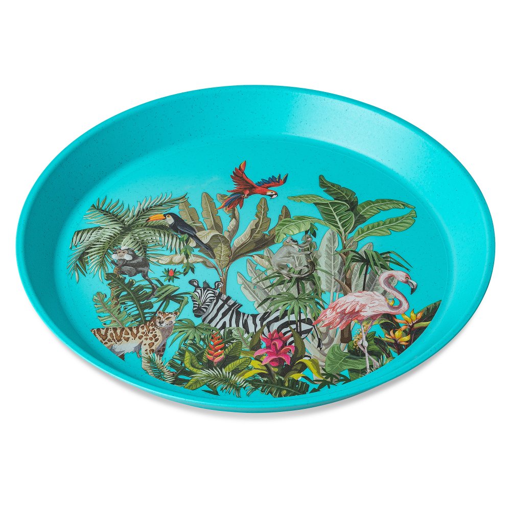 CONNECT PLATE JUNGLE Small Plate 205mm organic turquoise