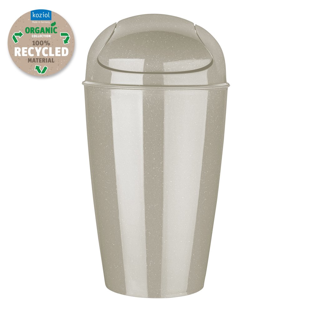 DEL XL Swing-Top Wastebasket 30l recycled desert sand