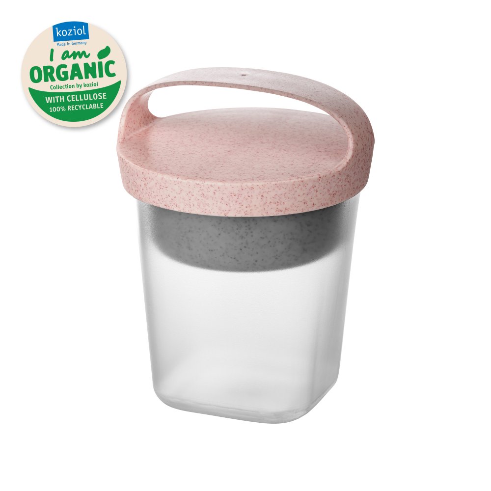 BUDDY 0,5 Snackpot mit Einsatz und Deckel 500ml organic pink-organic white/transparent clear