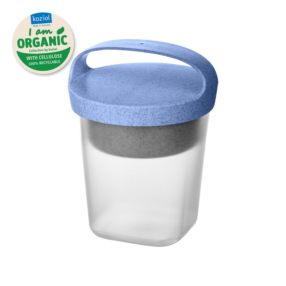 BUDDY 0,5 Snackpot mit Einsatz und Deckel 500ml organic blue-organic whitetransparent clear
