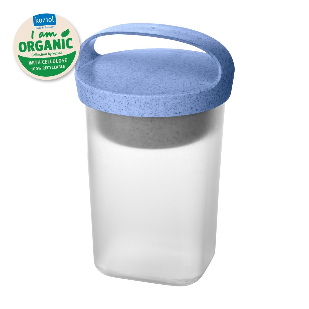 BUDDY 0,7 Snackpot mit Einsatz und Deckel 700ml organic blue-organic whitetransparent clear