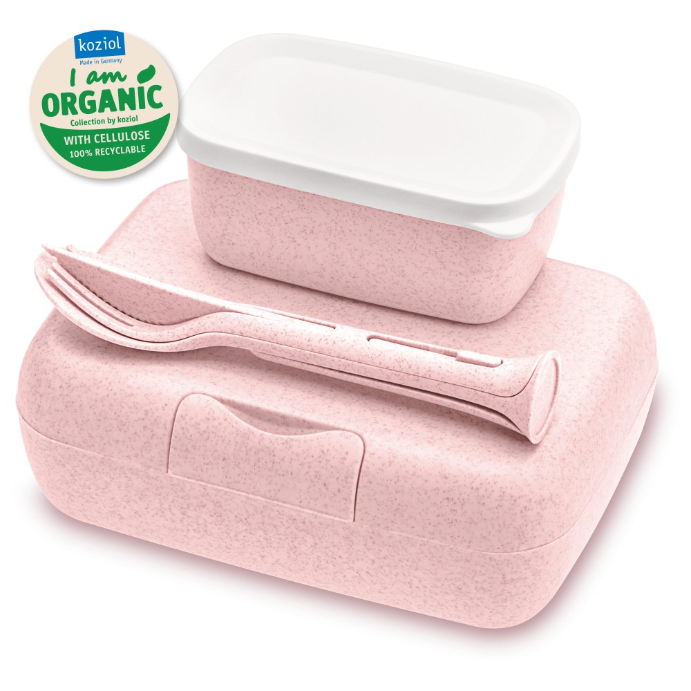 CANDY READY Organic Lunch Box-Set + Cutlery-Set organic pink