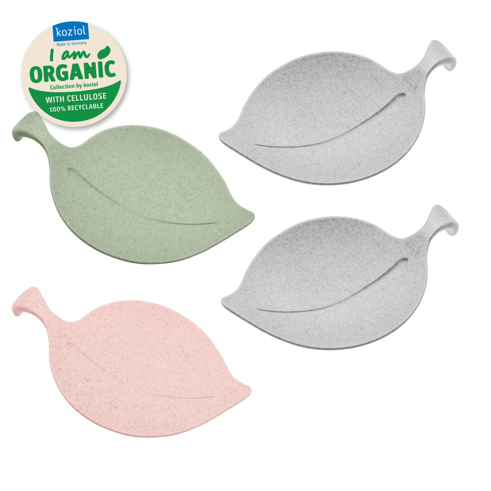 LEAF-ON ORGANIC Schale 4er-Set organic green/organic grey/organic pink