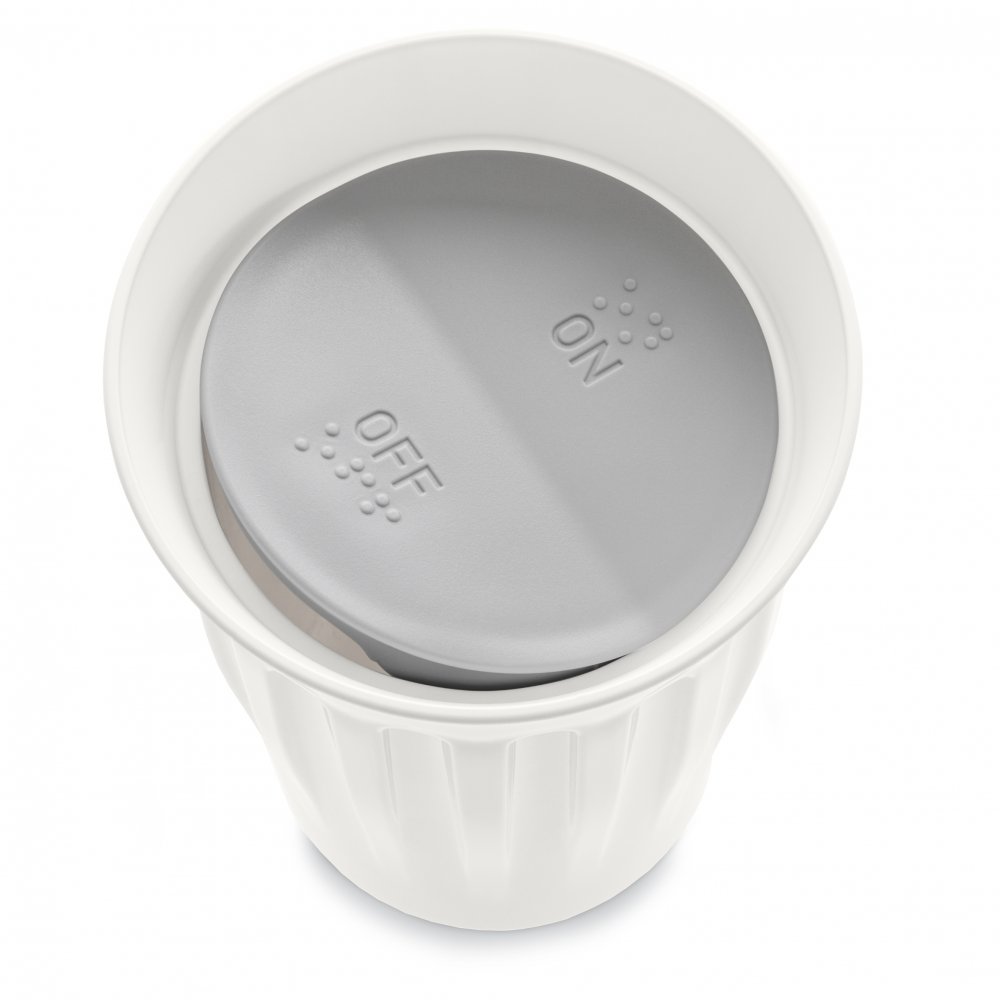 CLICK Coffee-to-go cup 350ml cotton white-cool grey