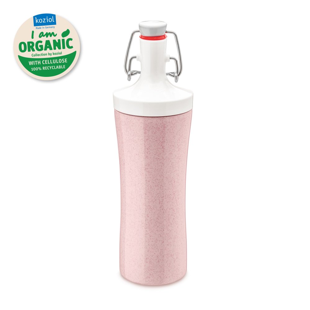PLOPP TO GO ORGANIC Water Bottle 425ml organic pink-cotton white