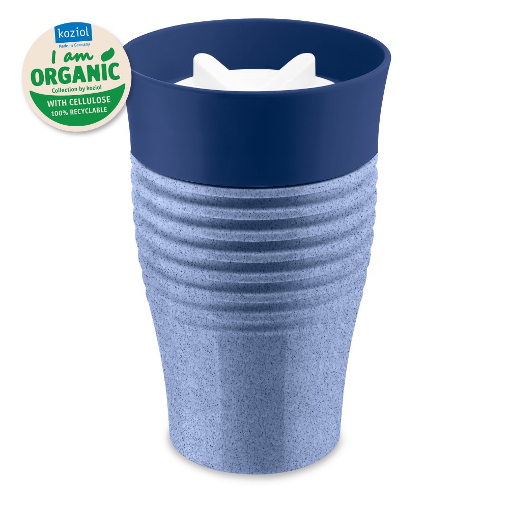 SAFE TO GO ORGANIC Insulated Cup 400ml organic blue