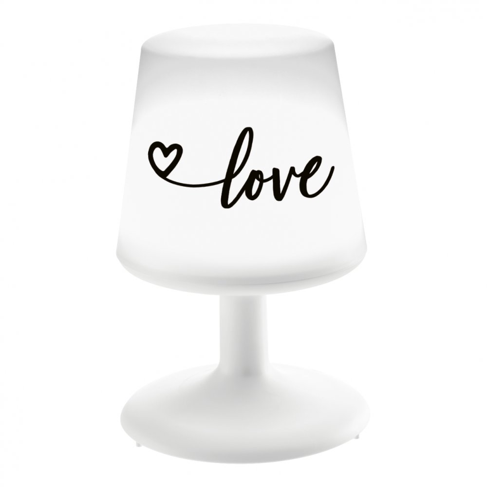 LIGHT TO GO Light with motif foil cotton white love
