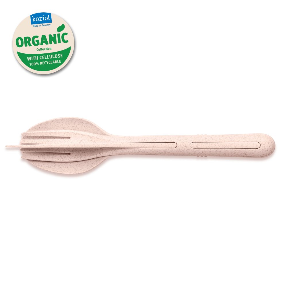 KLIKK ORGANIC Cutlery Set 3-pieces organic pink