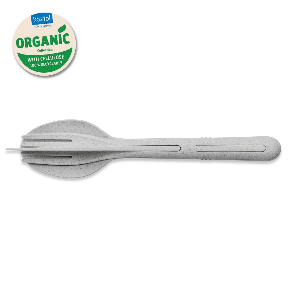 KLIKK ORGANIC Cutlery Set 3-pieces organic grey