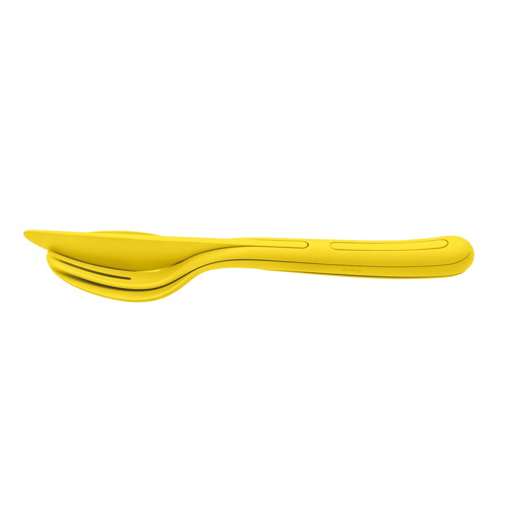 KLIKK Cutlery Set 3-pieces de stijl yellow