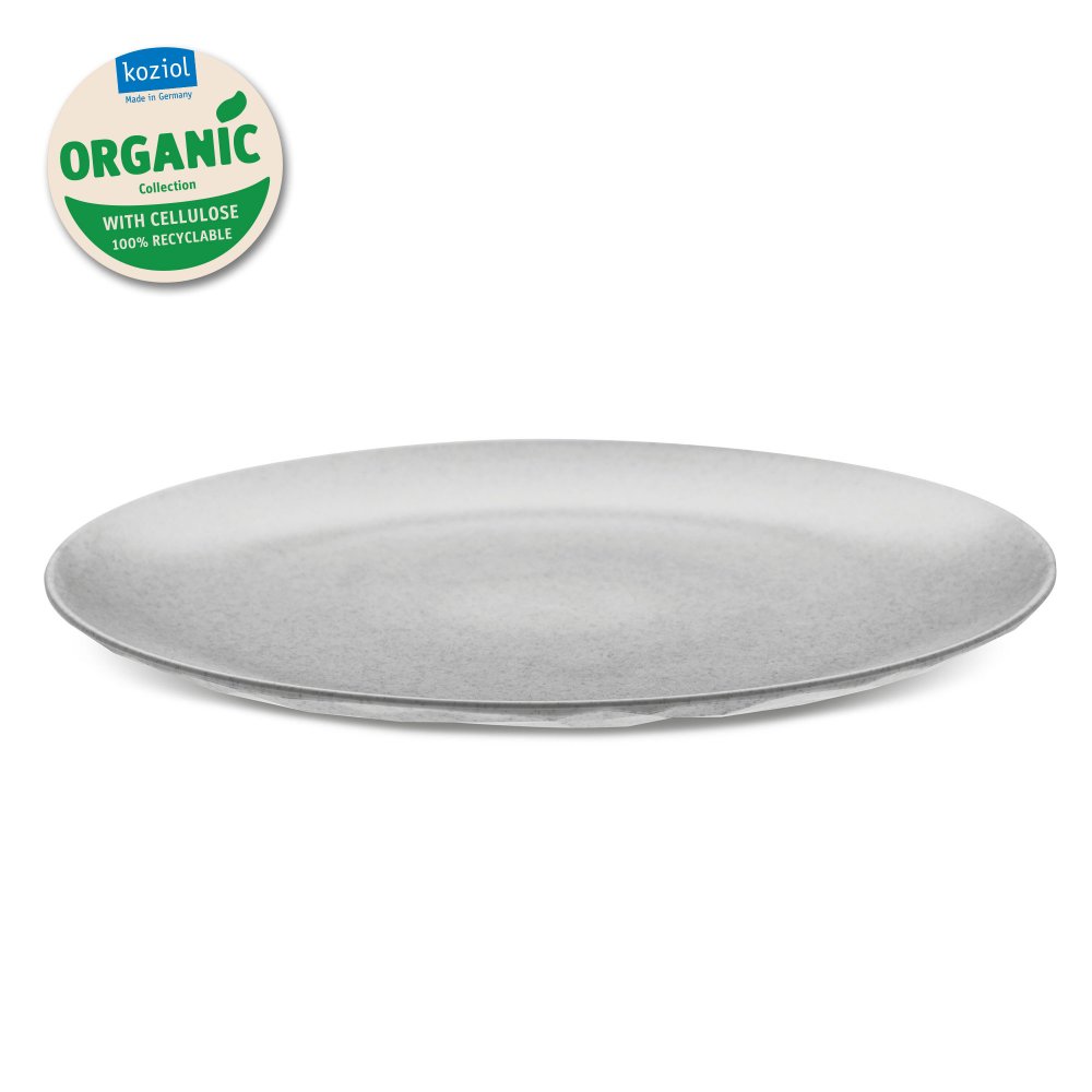 CLUB PLATE L ORGANIC Dinner Plate organic grey