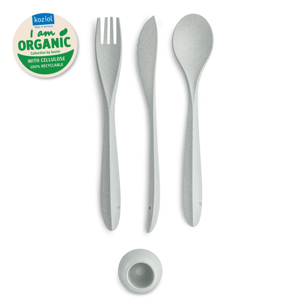 TULIP ORGANIC Cutlery Set 4-pieces organic grey