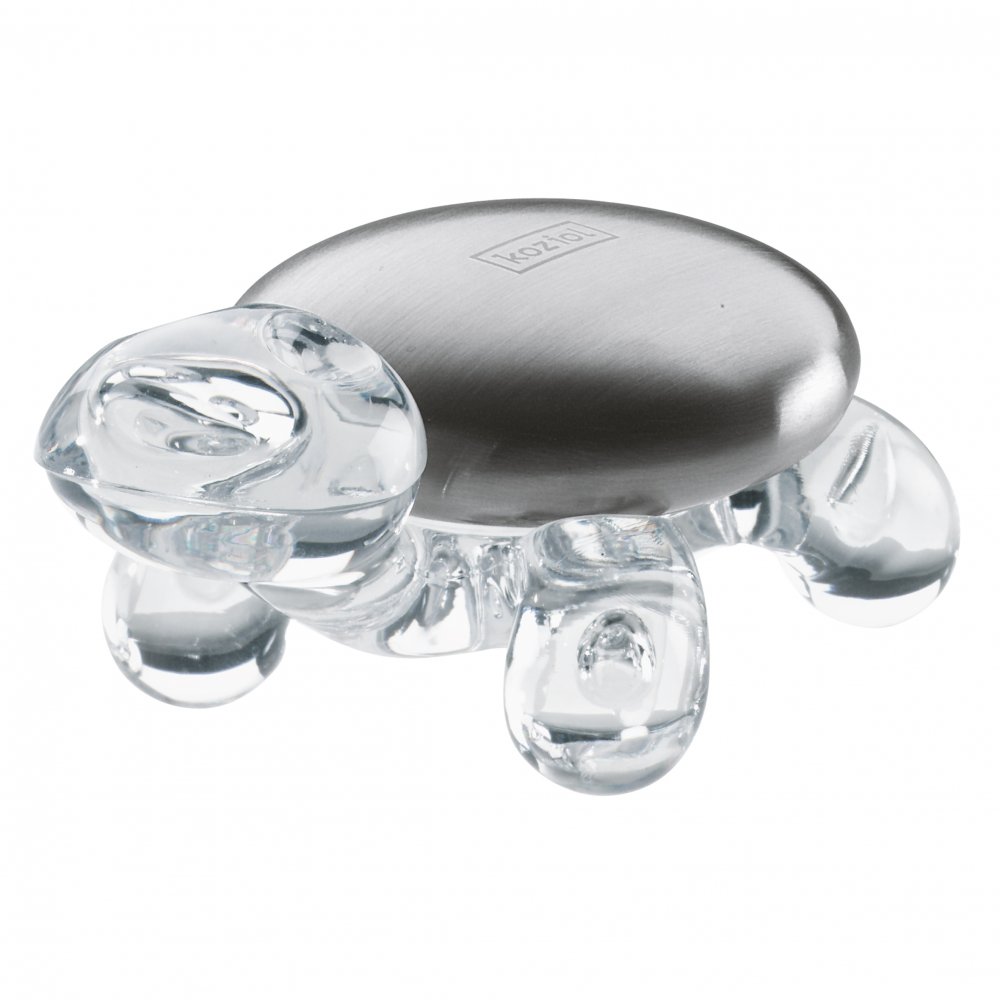 AMANDA Stainless Steel Soap w. holder crystal clear