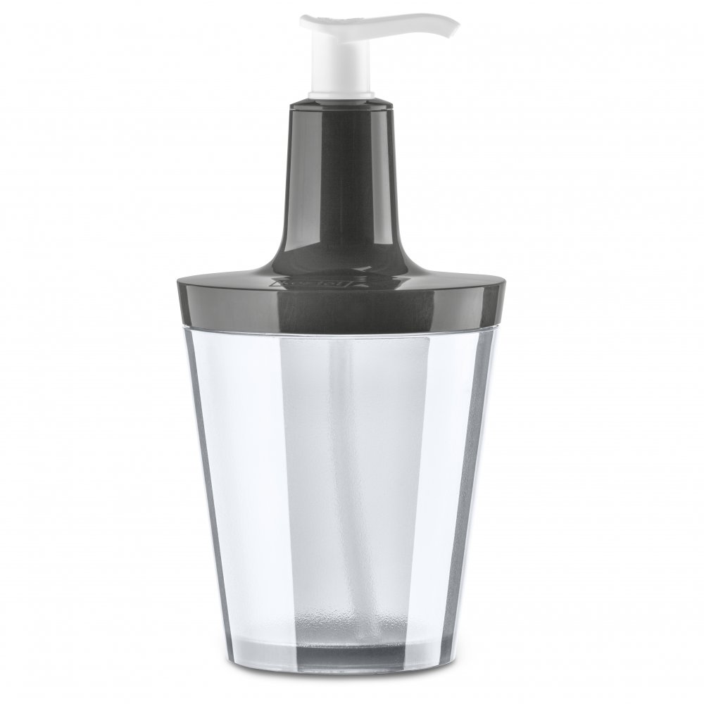FLOW Soap Dispenser 250ml deep grey-crystal clear