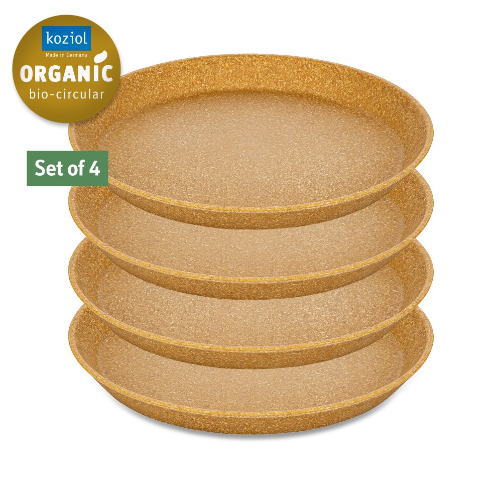 CONNECT PLATE small plate 205mm Set of 4 nature wood
