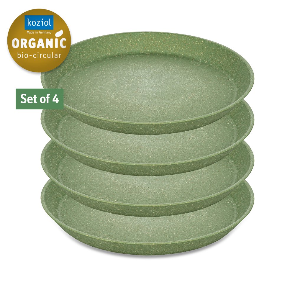 CONNECT PLATE small plate 205mm Set of 4 nature leaf green