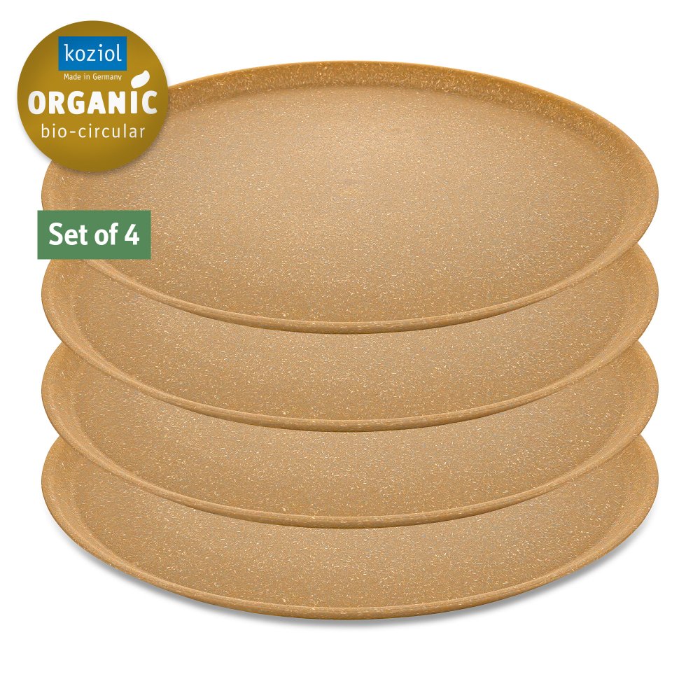 CONNECT PLATE large plate 255mm Set of 4 nature wood