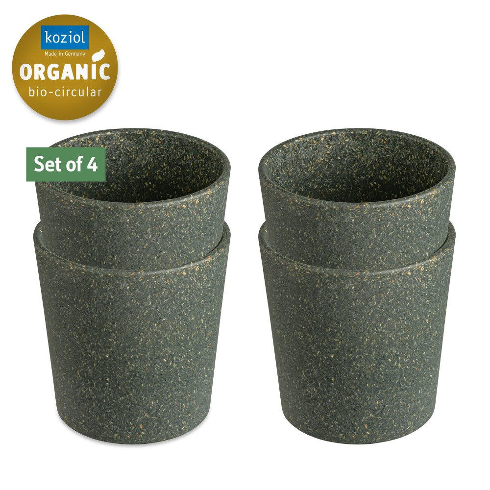 CONNECT CUP S Becher 190ml 4er Set nature ash grey