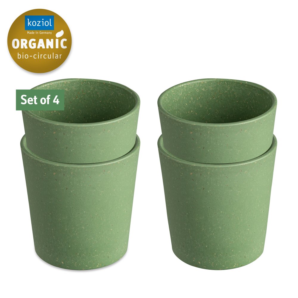 CONNECT CUP S Cup 190ml Set of 4 nature leaf green
