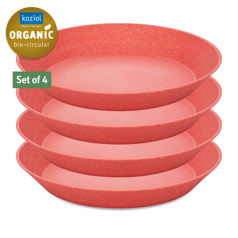 CONNECT PLATE 240mm Soup Plate Set of 4 nature coral