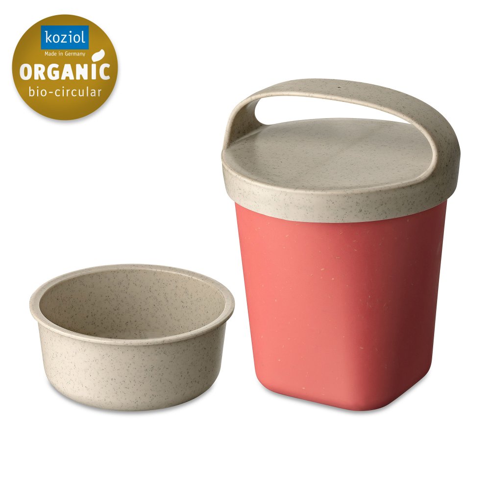 BUDDY 0,5 Snackpot with insert and lid 500ml nature coral