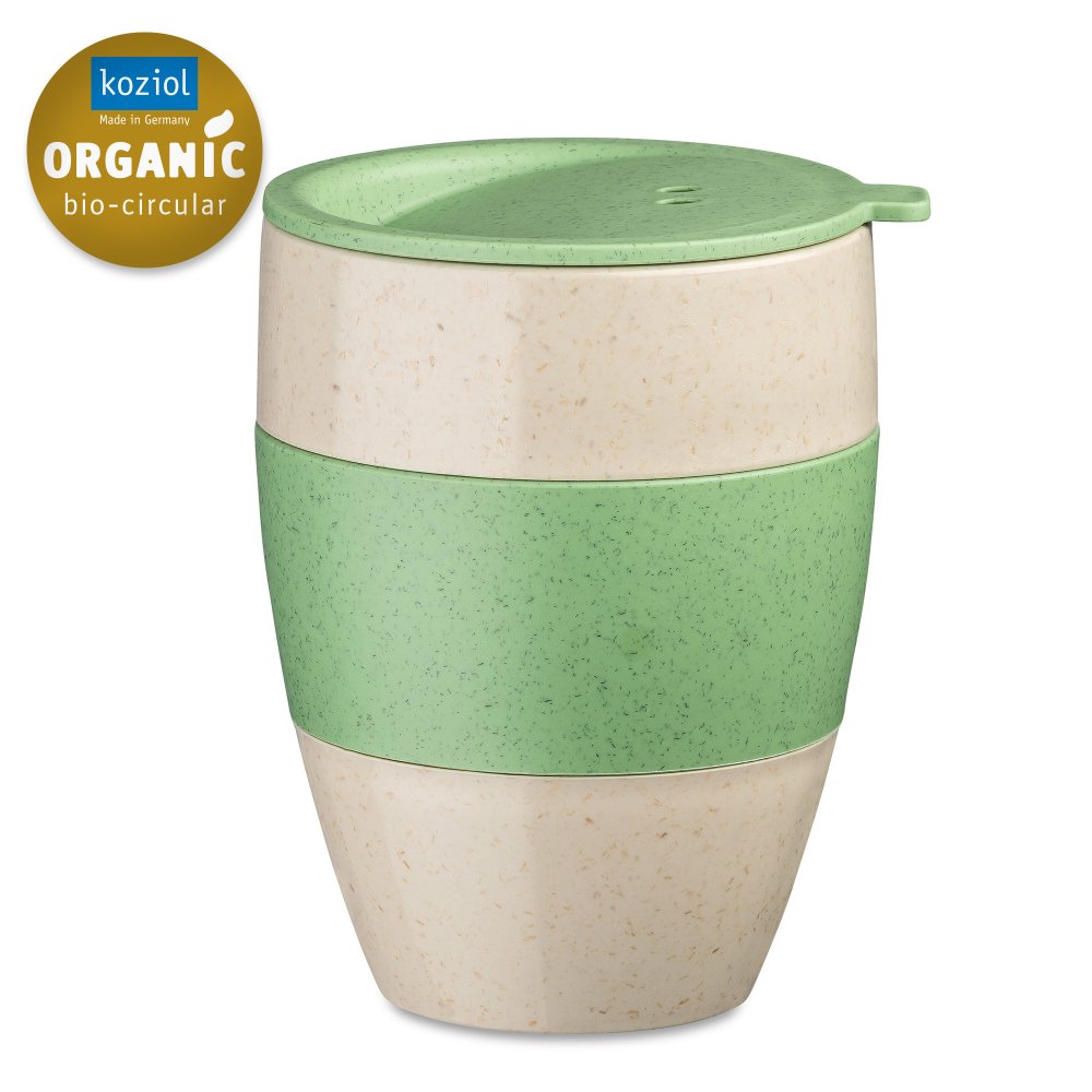 AROMA TO GO 2.0 Insulated Cup with lid 400ml nature desert sand/nature leaf green
