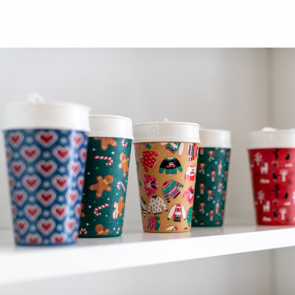 ISO TO GO GINGERBREAD Double walled Cup with lid 400ml 