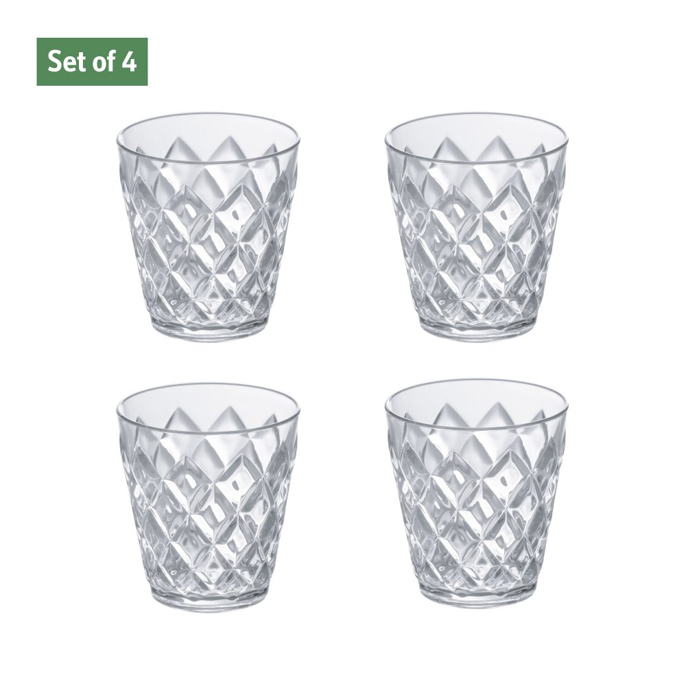 CRYSTAL S Tumbler 250ml Set of 4 crystal clear