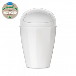 DEL S Swing-Top Wastebasket 5l recycled white