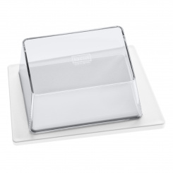 CLUB Butter Dish cotton white-crystal clear