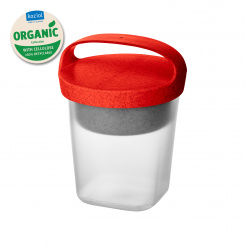 BUDDY 0,5 Snackpot mit Einsatz und Deckel 500ml organic red-organic white/transparent clear