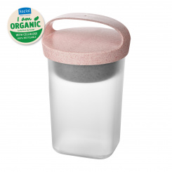 BUDDY 0,7 Snackpot mit Einsatz und Deckel 700ml organic pink-organic white/transparent clear