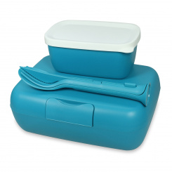 CANDY READY Lunchbox-Set + Besteck-Set ocean blue
