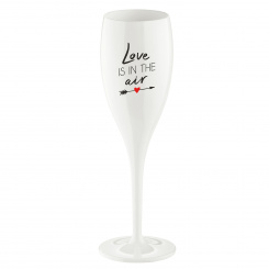 CHEERS NO. 1 LOVE IS IN THE AIR Superglas 100ml with print cotton white