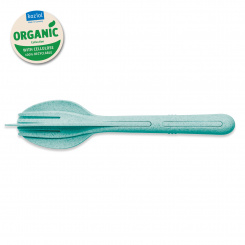 KLIKK Cutlery Set 3-pieces organic aqua