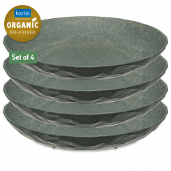 CLUB PLATE M Soup Plate Set of 4 nature ash grey