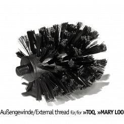 MIAOU, SENSE, TOQ, MARY LOO & RIO Toilet brush head Internal thread black