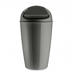 DEL XL Swing-Top Wastebasket 30l deep grey
