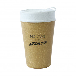 ISO TO GO MONTAG IST… Double walled Cup with lid 400ml nature wood