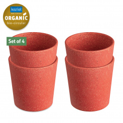 CONNECT CUP S Becher 190ml 4er Set nature coral