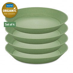 CONNECT PLATE 240mm Soup Plate Set of 4 nature leaf green