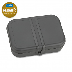 PASCAL L Lunchbox mit Trennsteg nature ash grey