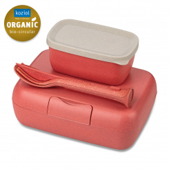 CANDY READY Lunchbox-Set + Besteck-Set nature coral