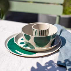 CONNECT SET MONSTERA Tableware set of 16 