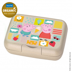 CANDY L PEPPA PIG Lunchbox mit Trennschale organic sand